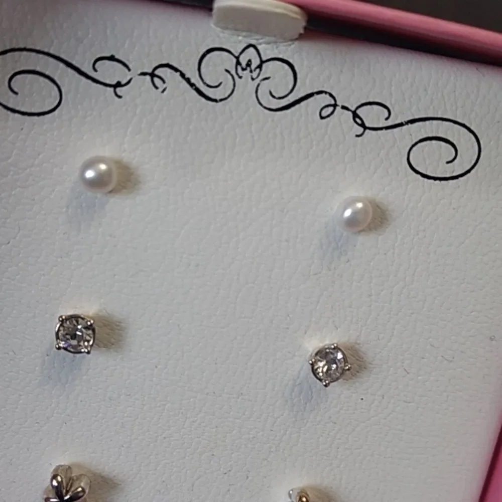 Sterling silver children's earring set